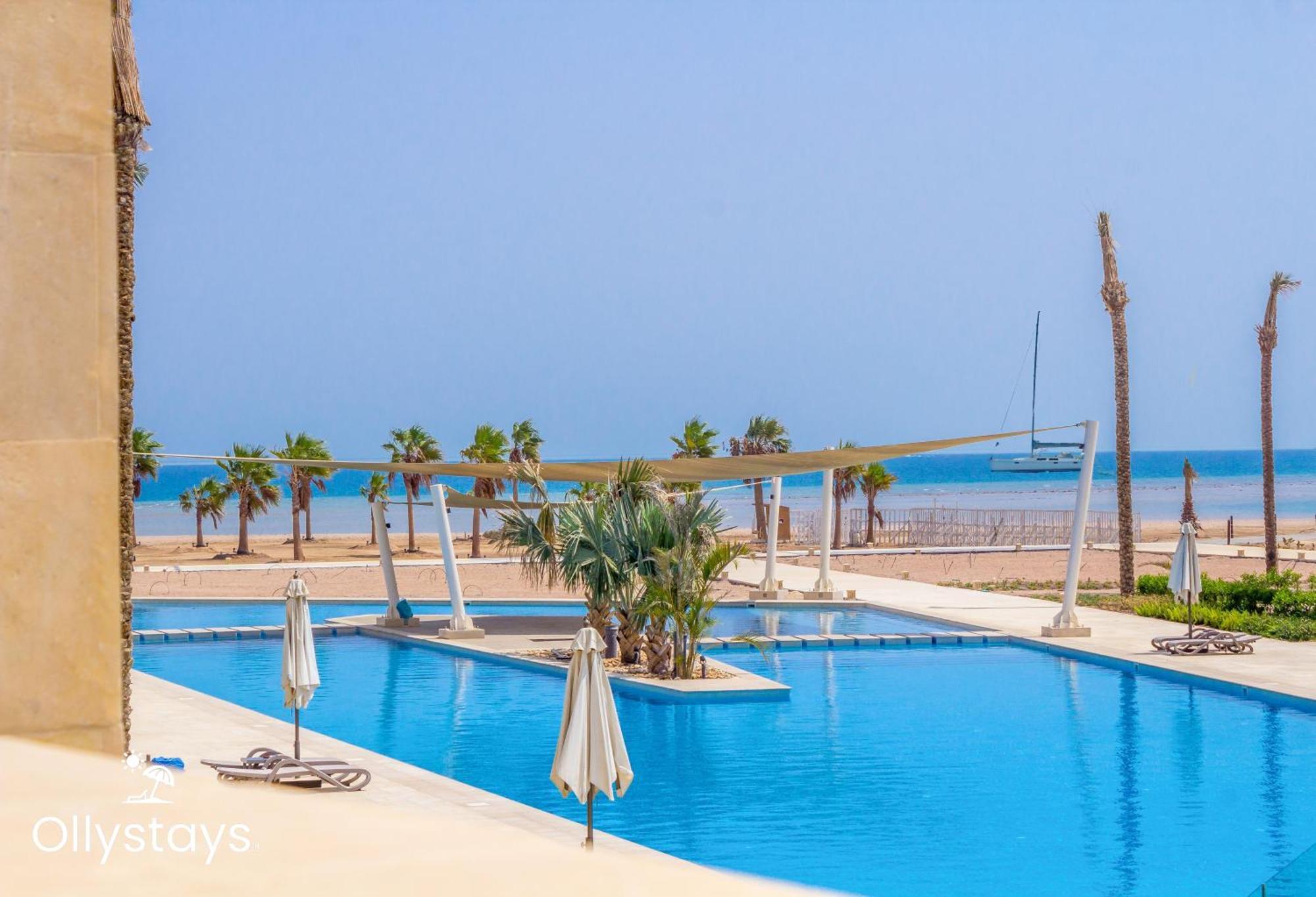 Ollystays Mangroovy Seaview 1Br Beach And Pool Free Access Hurgada Dış mekan fotoğraf