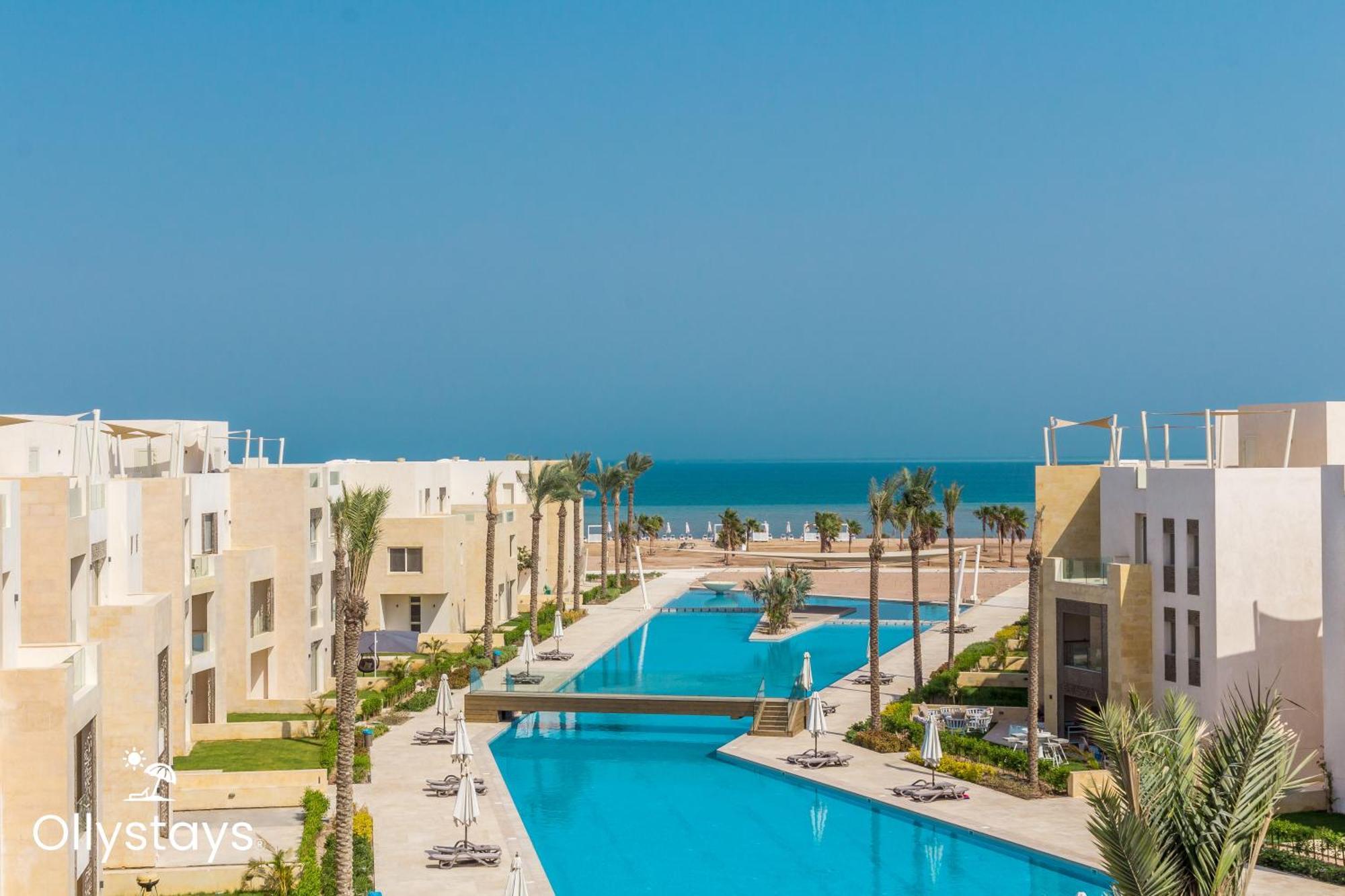 Ollystays Mangroovy Seaview 1Br Beach And Pool Free Access Hurgada Dış mekan fotoğraf