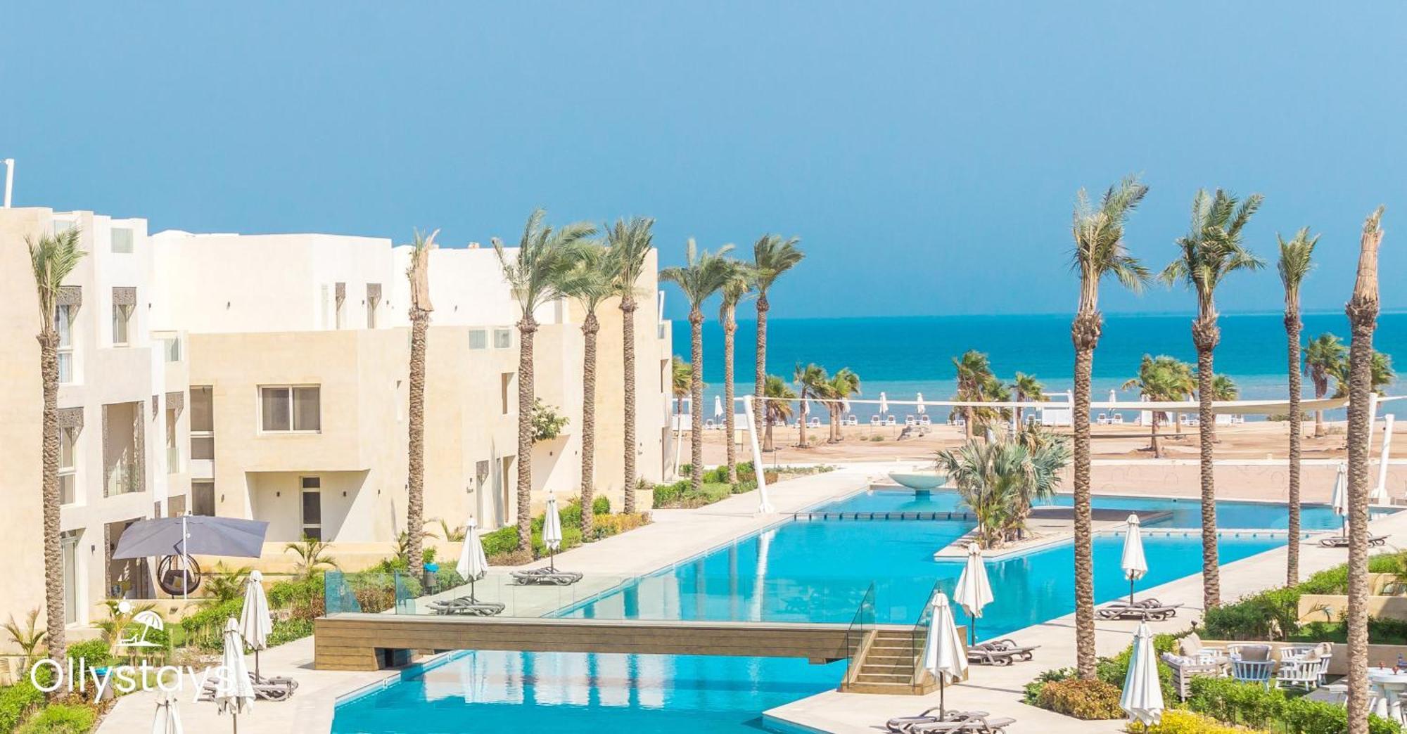 Ollystays Mangroovy Seaview 1Br Beach And Pool Free Access Hurgada Dış mekan fotoğraf