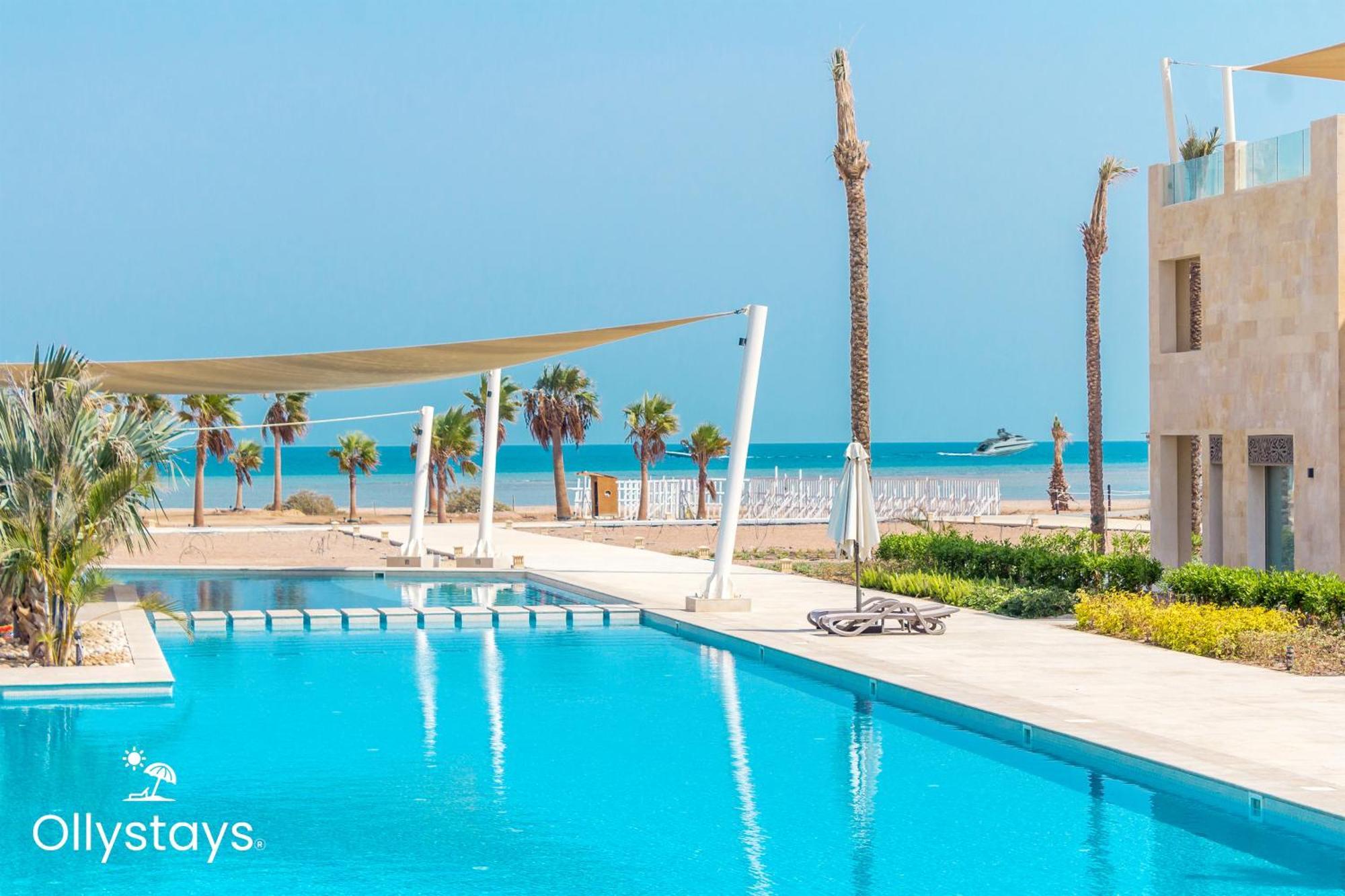 Ollystays Mangroovy Seaview 1Br Beach And Pool Free Access Hurgada Dış mekan fotoğraf
