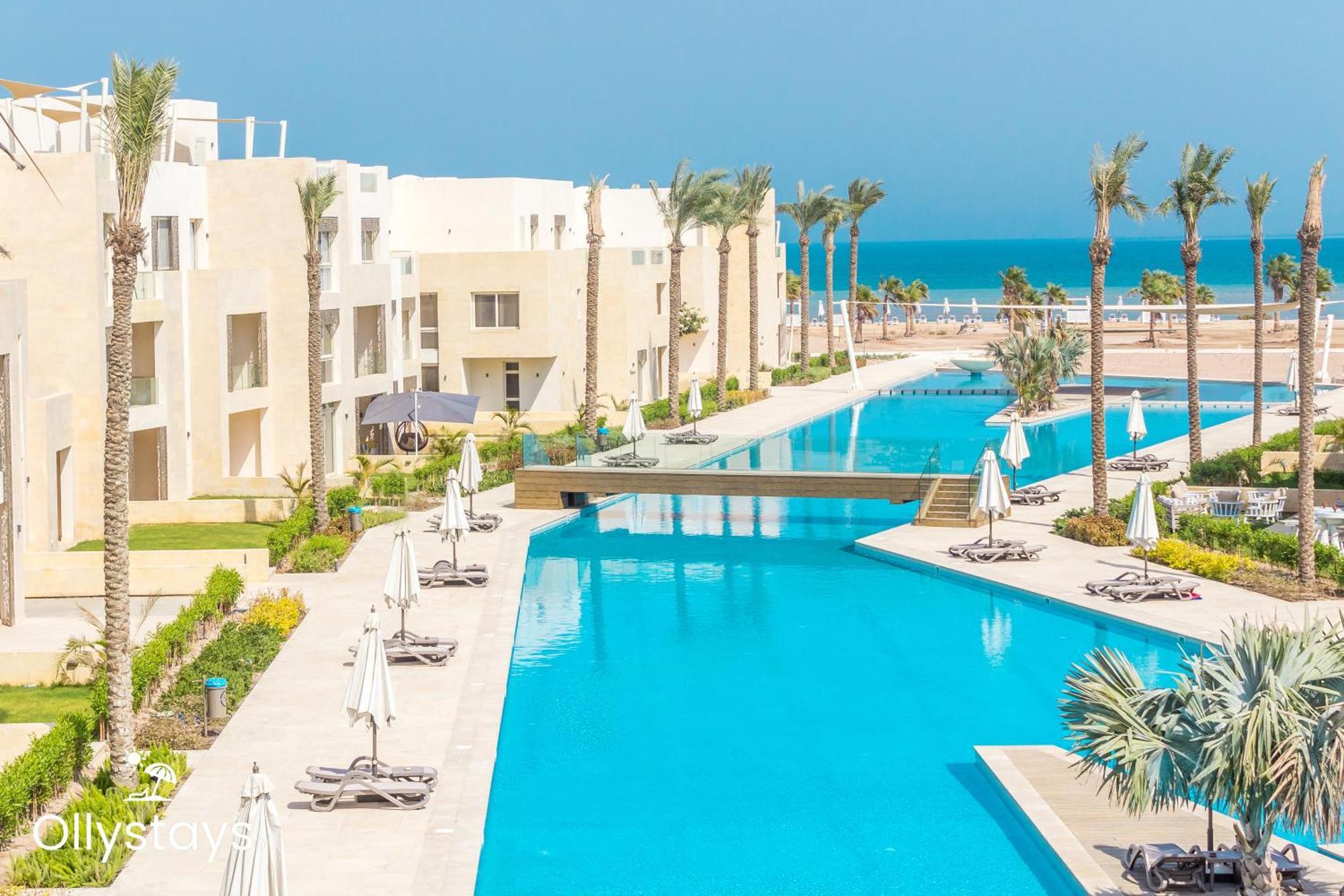 Ollystays Mangroovy Seaview 1Br Beach And Pool Free Access Hurgada Dış mekan fotoğraf